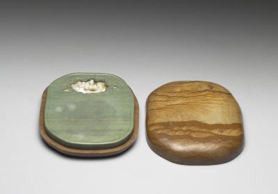 图片[3]-Songhua inkstone and a lid with a natural landscape pattern, Qing dynasty ,Kangxi reign (1662-1722)-China Archive